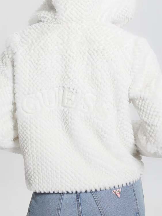 GUESS, Bílá barva New Theoline bunda