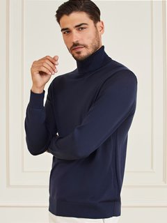Luxusní Merino Essential svetr, Navy barva, M, L, XL