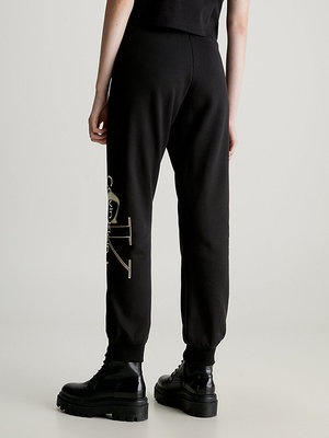 Bold Monologo kalhoty – Calvin Klein Jeans, Černá barva Ženy