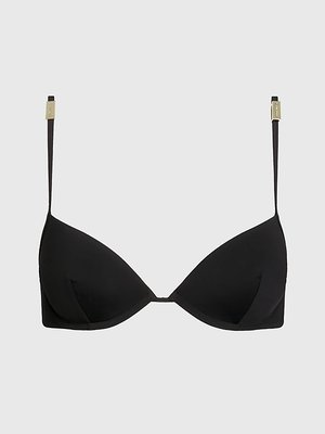 Calvin Klein Swimwear – CK Core Push Up plavky, Černá barva