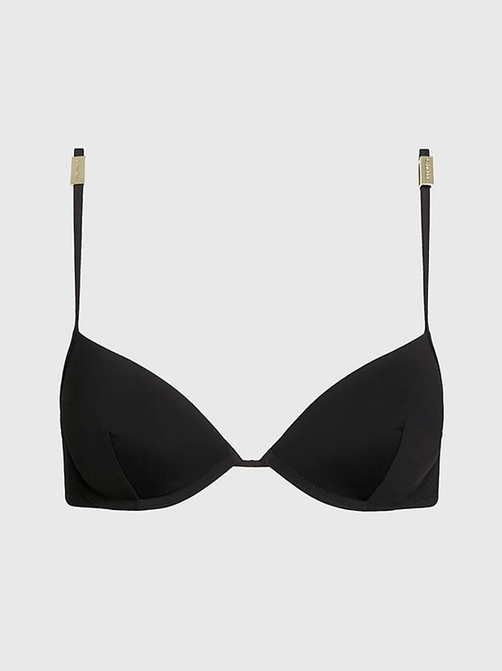 Calvin Klein Swimwear – CK Core Push Up plavky, Černá barva