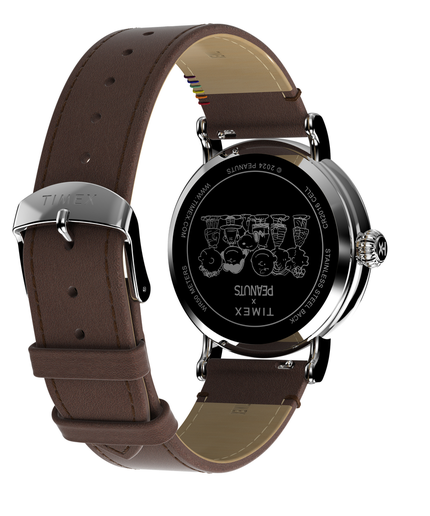 Módní Peanuts hodinky, Hnědá, Stříbrná barva, 2024