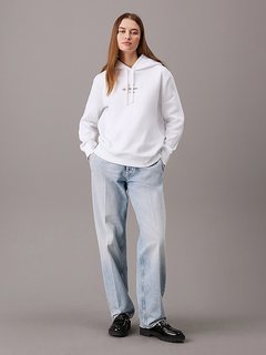 Luxusní Monologo Regular mikina, Bílá barva, XS, S, M, L