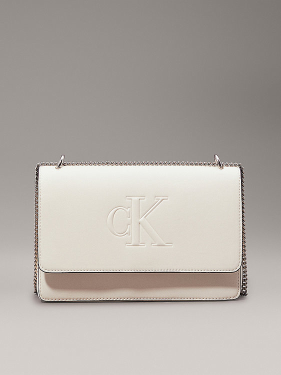 Calvin Klein Jeans – Sculpted crossbody, Bílá barva