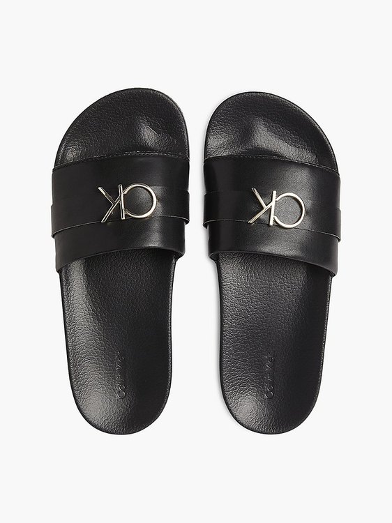 Calvin Klein Jeans – Pool pantofle, Černá barva