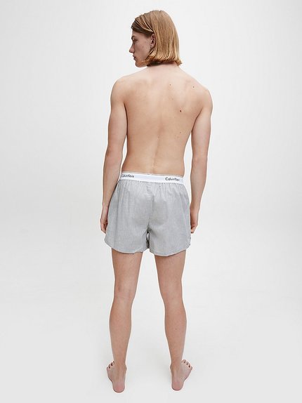 Módní Modern Cotton trenky 2ks, Černá, Šedá barva, BASIC                                   