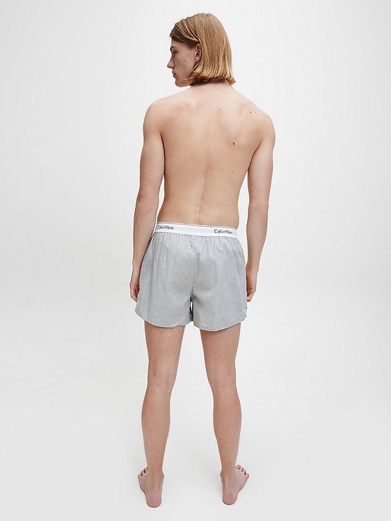 Módní Modern Cotton trenky 2ks, Černá, Šedá barva, BASIC                                   