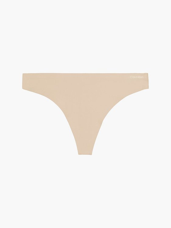 Calvin Klein Underwear – Tanga Invisibles, Krémová barva