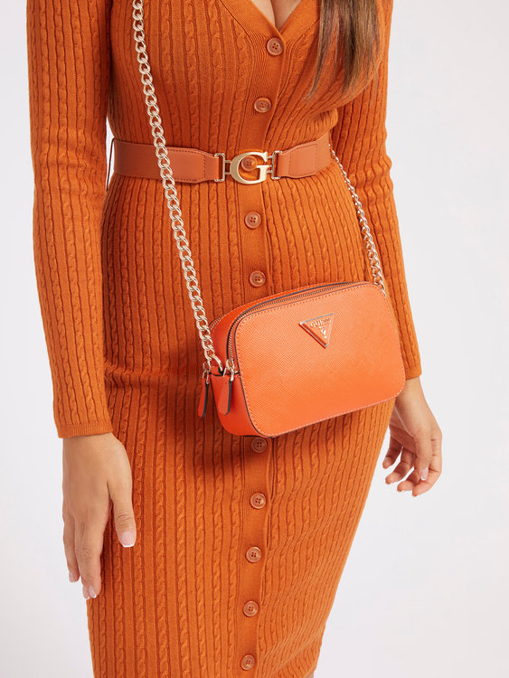 Luxusní Noelle crossbody, Oranžová barva, T/U