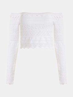 Luxusní Deeta svetr, Bílá barva, XS, S, M