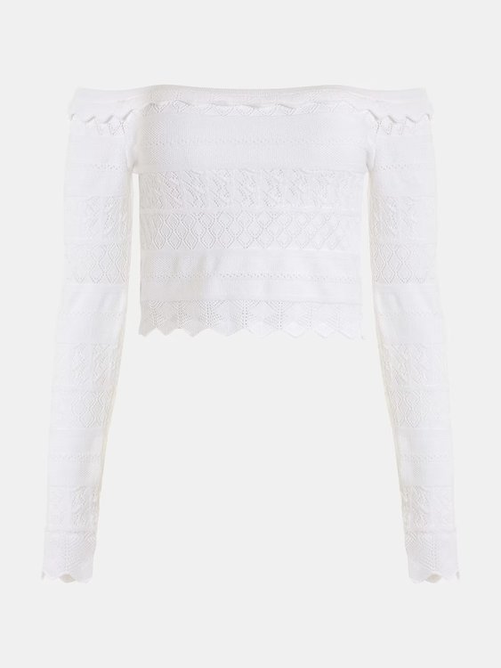 Luxusní Deeta svetr, Bílá barva, XS, S, M