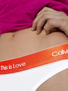 Luxusní This is Love tanga, Bílá barva, XS, S, M