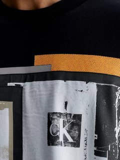 Luxusní Connected Layer Appliqué triko, Černá barva, S, M, L, XL