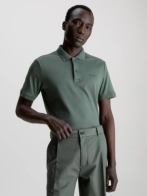 Calvin Klein – Smooth Cotton polo triko, Zelená barva