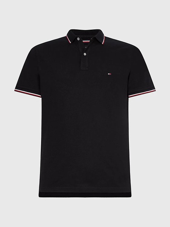 Core Tommy Tipped triko Černá barva Muži