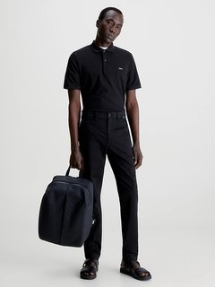 Luxusní Stretch Pique Slim polo, Černá barva, S, M