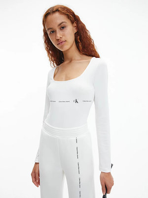 Luxusní Repeat Logo body, Bílá barva, XS, S, M, L, XL