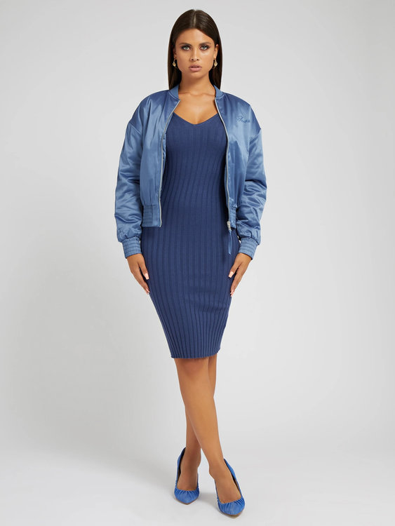 Luxusní Alexia bunda, Modrá barva, S, M, L