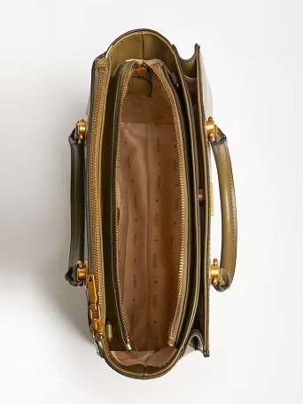 Módní Amantea Girlfriend kabelka, Khaki, Zelená barva, 2022