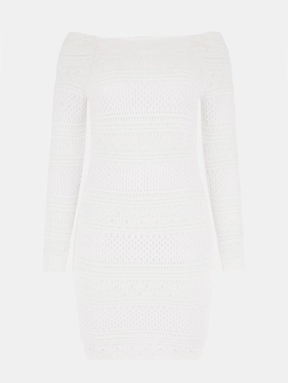 Luxusní Amelie šaty, Bílá barva, XS, S, M, L, XL