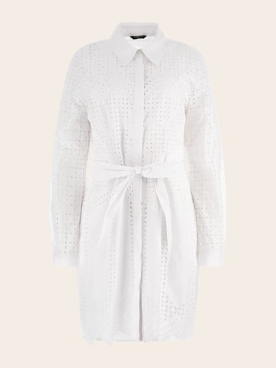 Luxusní Keely Shirt šaty, Bílá barva, 38