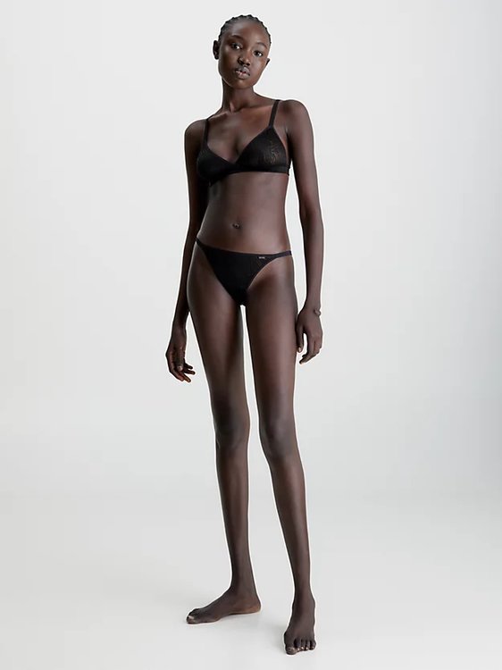 Sheer Marquisette podprsenka Černá barva Ženy