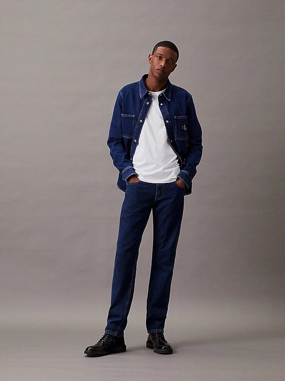 Luxusní Slim Taper jeans, Modrá barva, 30/32, 31/32, 32/32, 33/32, 34/32, 36/32