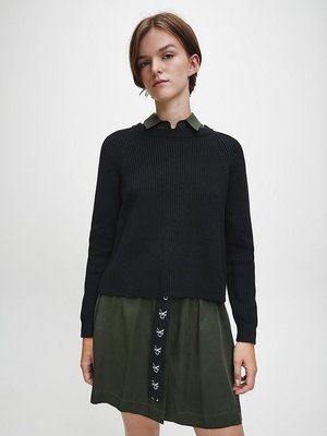 Calvin Klein Jeans – Lofty Svetr, Černá barva