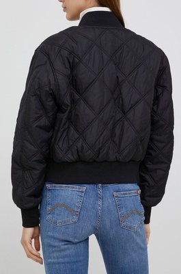 Módní Reversible bomber, Černá barva, 2022