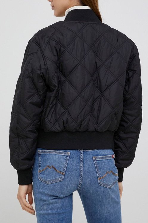 Módní Reversible bomber, Černá barva, 2022