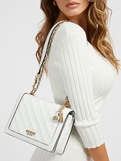 Luxusní Abey crossbody, Bílá barva, T/U