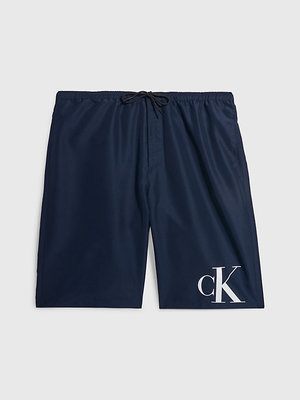 Calvin Klein Swimwear – CK Monogram plavky, Modrá, Navy barva