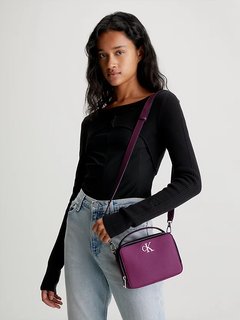 Luxusní Minimal Monogram crossbody, Fialová barva, OS