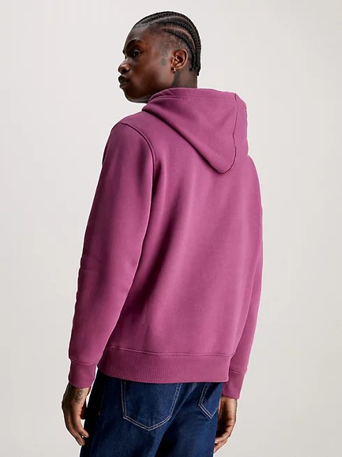 Monologo mikina – Calvin Klein Jeans, Fialová, Vínová barva Muži