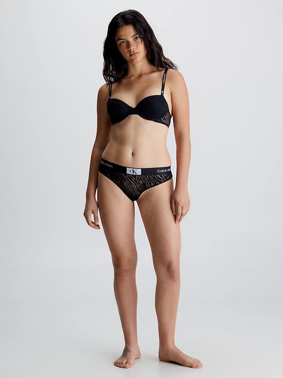 1996 Animal Lace podprsenka Černá barva Ženy