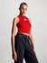 Calvin Klein Jeans – Woven Label top, Červená barva