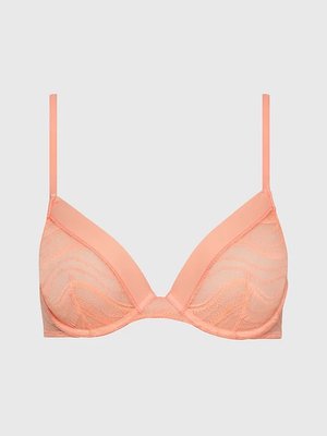 Calvin Klein Underwear – Allover Lace podprsenka, Oranžová barva