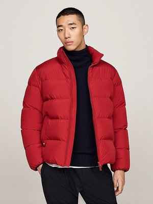 Tommy Hilfiger – Down Puffer bunda, Červená barva