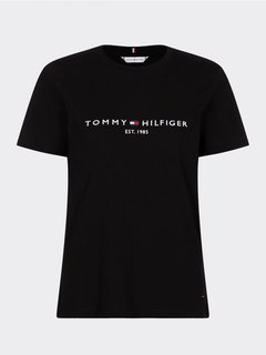 Luxusní TH Logo Essential triko, Černá barva, S, L