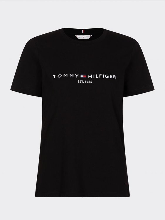 Luxusní TH Logo Essential triko, Černá barva, S, L