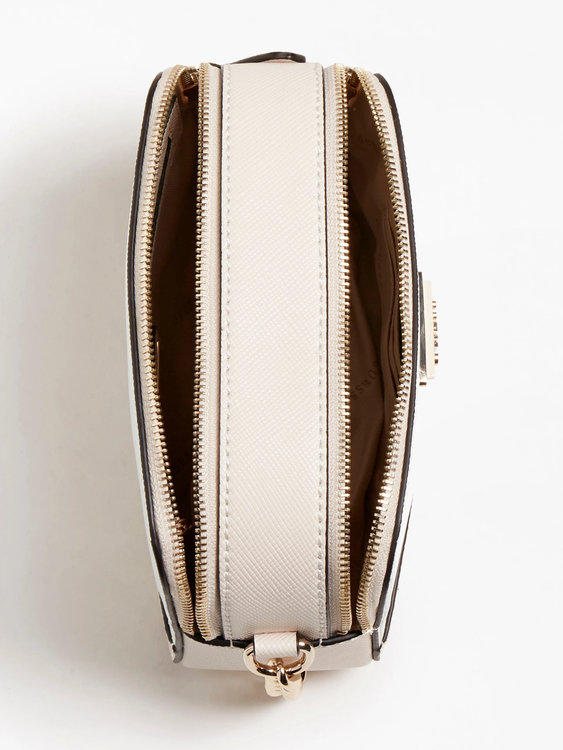 Noelle crossbody – Guess, Béžová, Bílá barva Ženy