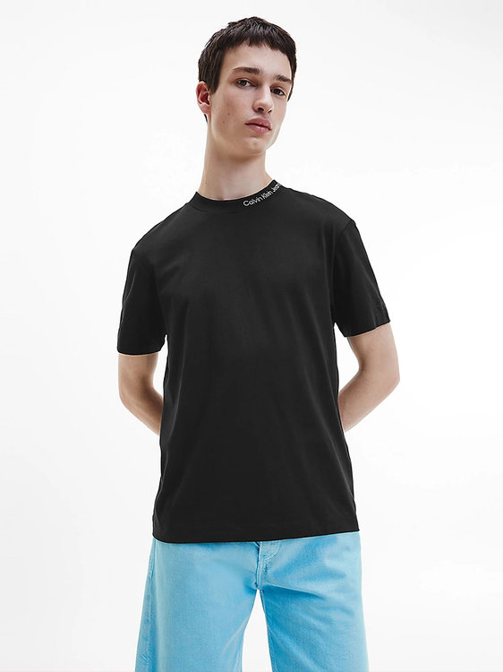 Módní Institutional triko, Černá barva, 2022