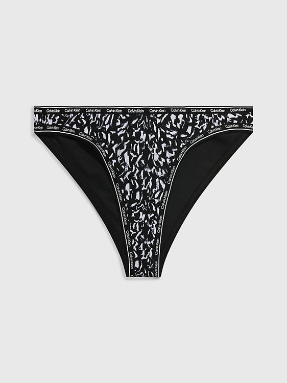 Calvin Klein Swimwear – Core Logo Tape plavky - Spodní díl, Černá barva