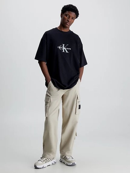 Módní Archival Monologo triko, Černá barva, 2023