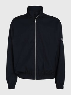 Relaxed Cotton Zip Up bunda Černá barva Muži