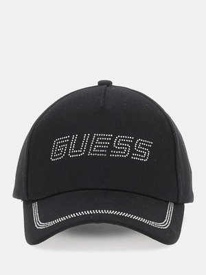 GUESS – Rhinestones Baseball kšiltovka, Černá barva