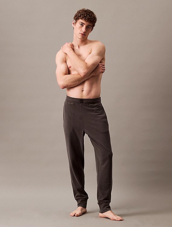 Calvin Klein Underwear – Plush Fleece tepláky, Šedá barva