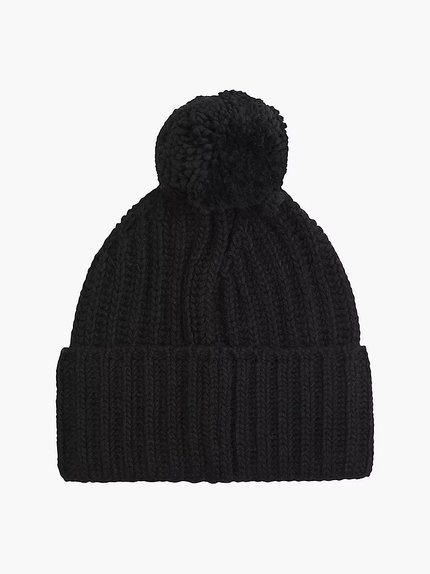 Módní Pompon čepice, Černá barva, 2021