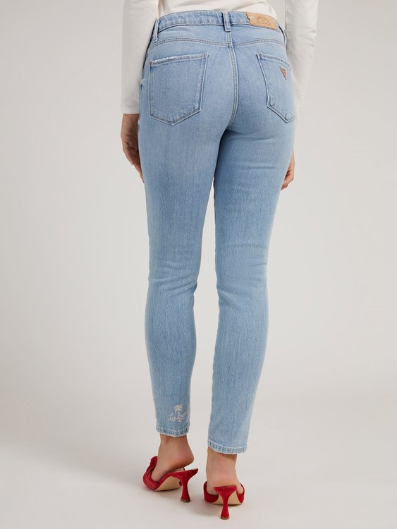 Módní Sexy curve jeans, Modrá barva, 2022