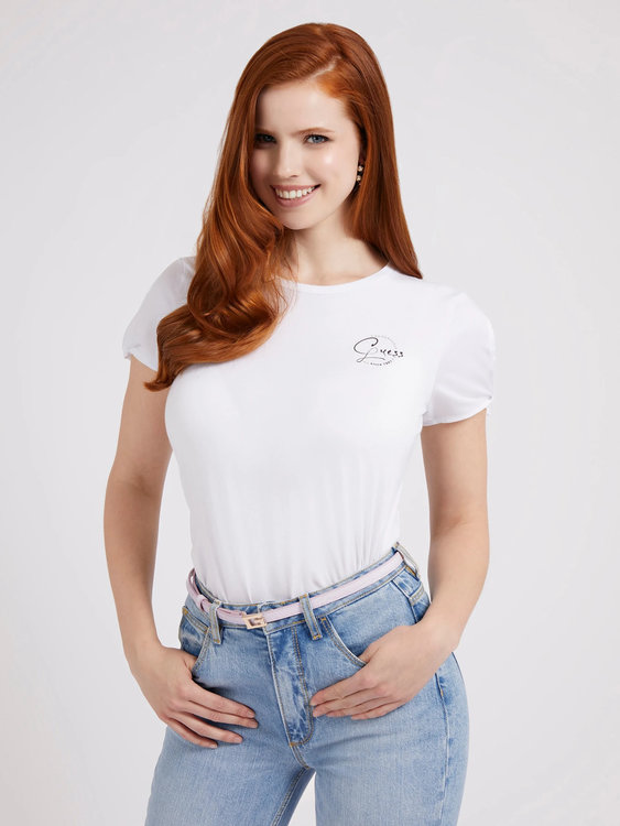 Geeta tričko – Guess, Bílá barva Ženy